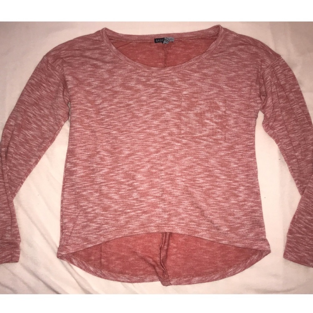 PINK MARLED SHIRT WITH POCKET